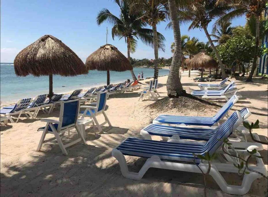 Beachfront Akumal Half Moon Bay Bagian luar foto