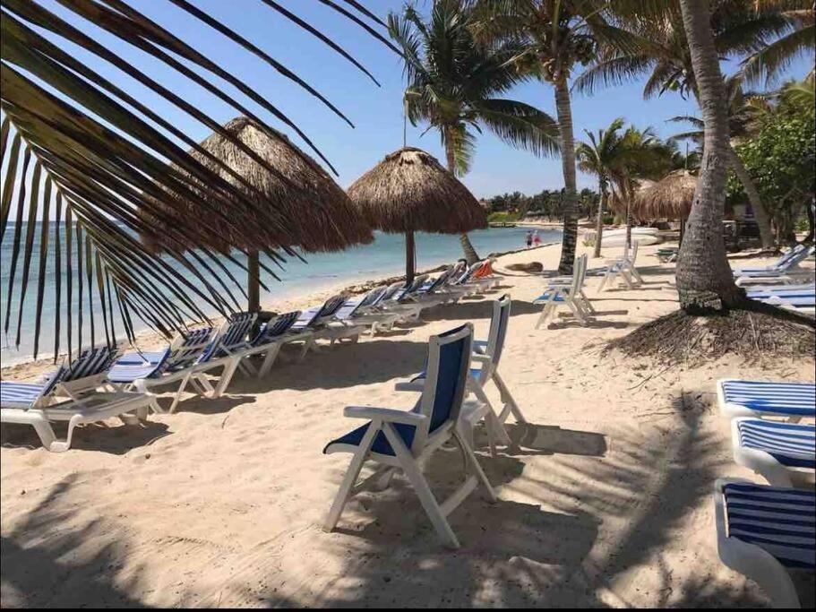Beachfront Akumal Half Moon Bay Bagian luar foto