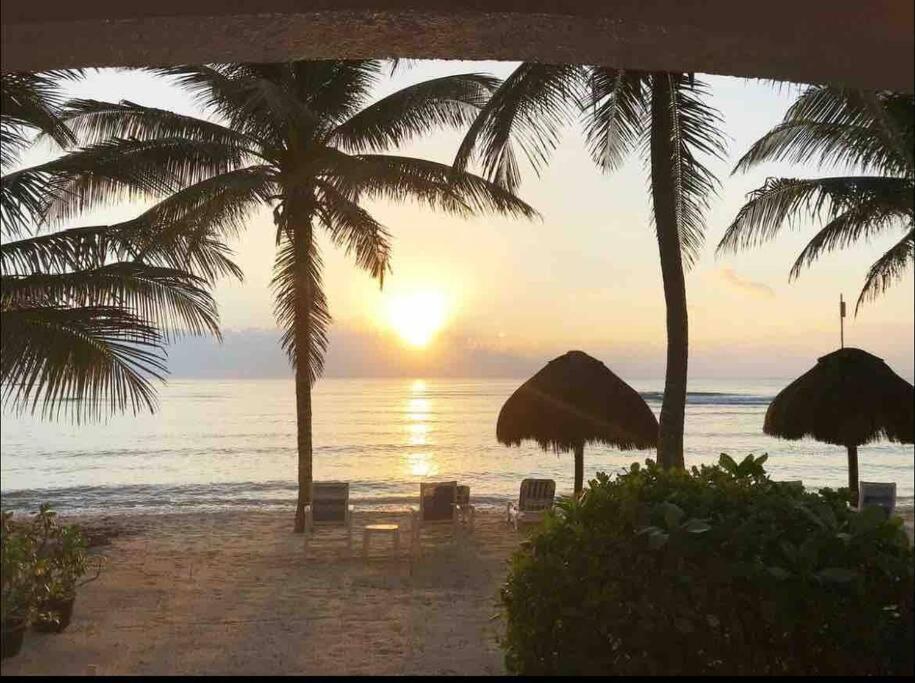 Beachfront Akumal Half Moon Bay Bagian luar foto
